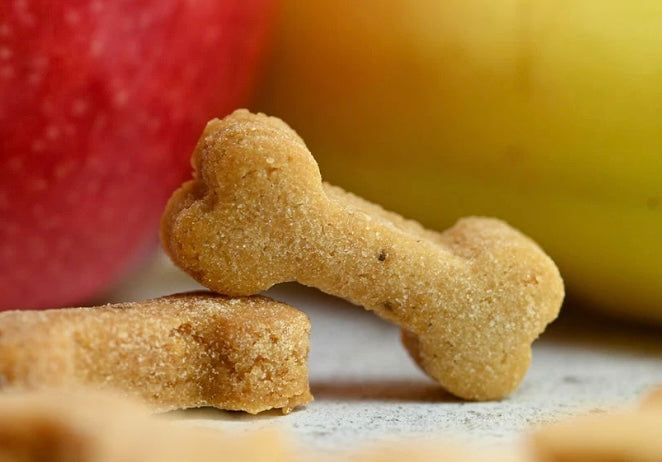 Apple and Banana Bone Shaped Biscuits